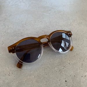 Illesteva Leonard Sunglasses in Olive/Clear Combo